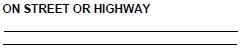 On Street or Highway